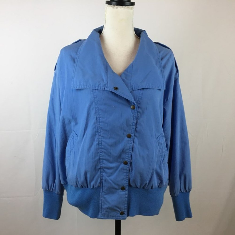 VTG Abraxas Windbreaker Jacket Size M Blue